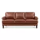 Soleil Brandy Leather 80" Sofa