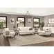 Soleil Vanilla Leather Living Room Set