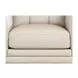 Elric Vanilla Leather Upholstered Accent Chair