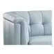 Elric Spa Blue Leather Upholstered Accent Chair