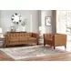 Elric Cognac Leather Upholstered Accent Chair