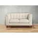 Elric Vanilla Leather 62" Loveseat