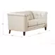 Elric Vanilla Leather 62" Loveseat