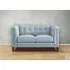 Elric Spa Blue Leather 62" Loveseat