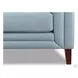 Elric Spa Blue Leather 62" Loveseat
