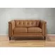 Elric Cognac Leather 62" Loveseat