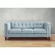 Elric Spa Blue Leather 84" Sofa