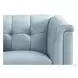 Elric Spa Blue Leather 84" Sofa