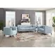 Elric Spa Blue Leather 84" Sofa