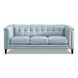 Elric Spa Blue Leather 84" Sofa