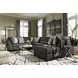 Reidshire Steel Gray 3 Piece Modular Sectional with RAF Corner Chaise and Pillows
