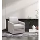 Turner Stone Leather Upholstered Swivel Glider Accent Chair