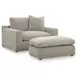 Maxton Heights Pebble Upholstered Chair and A Half with Pillow