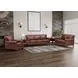 Navrell Pecan Leather Living Room Set