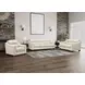 Upton Vanilla Leather Living Room Set