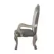 Dresden Gray Upholstered Arm Chair with Nailhead Trim Set of 2