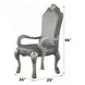 Dresden Gray Upholstered Arm Chair with Nailhead Trim Set of 2