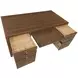 Timberline Medium Brown 72" Executive Desk