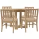 Driftwood Light Brown 48" Round Dining Room Set