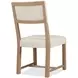 Driftwood Light Brown and Beige Upholstered Side Chair