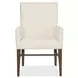 Driftwood Beige and Medium Brown Upholstered Arm Chair