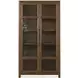 Timberline Medium Brown 2 Glass Door Display Cabinet