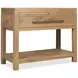 Driftwood Light Brown 1 Drawer Nightstand with Stone Top