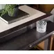Driftwood Black And Beige 1 Drawer Nightstand with Stone Top