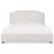Driftwood Beige Upholstered King Panel Bed