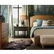 Driftwood Brown Upholstered California King Panel Bed