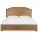 Driftwood Brown Upholstered California King Panel Bed