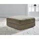 Camellia Court Coffee Upholstered Square Storage Ottoman with Casters
