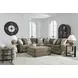 Camellia Court Coffee Upholstered Square Storage Ottoman with Casters