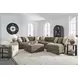 Camellia Court Coffee Upholstered Square Storage Ottoman with Casters