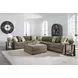 Camellia Court Coffee Upholstered Square Storage Ottoman with Casters