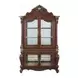 Picardy Honey Oak 4 Door Curio Cabinet with LED