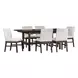 West End Ivory and Saddle Brown Upholstered Parson Side Chair Set of 2