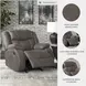 First Base Gunmetal Rocker Recliner