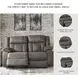 First Base Gunmetal 61" Reclining Loveseat