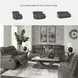 First Base Gunmetal 86" Reclining Sofa