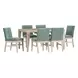 West End Sage Green and Natural Maple Upholstered Parson Side Chair Set of 2