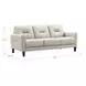 Elowen Vanilla Leather 80" Sofa