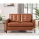 Cassian Nutmeg Leather 56" Loveseat
