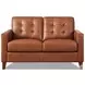 Cassian Nutmeg Leather Living Room Set