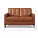 Cassian Nutmeg Leather 56" Loveseat