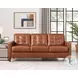 Cassian Nutmeg Leather 80" Sofa