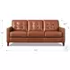 Cassian Nutmeg Leather 80" Sofa