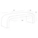 Aria Bergen Olive Upholstered 60" Accent Bench