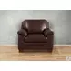 Ironvale Chestnut Leather Upholstered Accent Chair