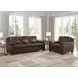 Ironvale Chestnut Leather Upholstered Accent Chair